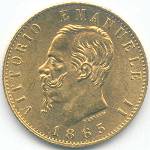 Vittorio Emanuele II: 20 Lire - diritto