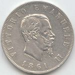 Vittorio Emanuele II: 2 Lire Stemma - diritto