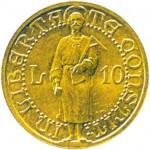 Rep. San Marino: 10 Lire Oro - rovescio