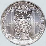 Vaticano: 10 Lire Anno Santo - rovescio