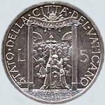 Vaticano: 5 Lire Anno Santo - rovescio