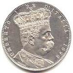 Umberto I: 5 Lire - diritto