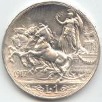 Vittorio Emanuele III: 1 Lira Quadriga Briosa - rovescio