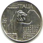 Vittorio Emanuele III: 20 Lire Elmetto - rovescio