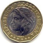 Repubblica Italiana: 1000 Lire Bimetalliche - diritto